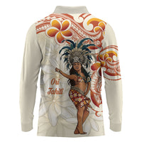 Heiva i Tahiti Long Sleeve Polo Shirt Ori Tahitian Dance Tiare Maori