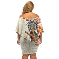 Heiva i Tahiti Off Shoulder Short Dress Ori Tahitian Dance Tiare Maori
