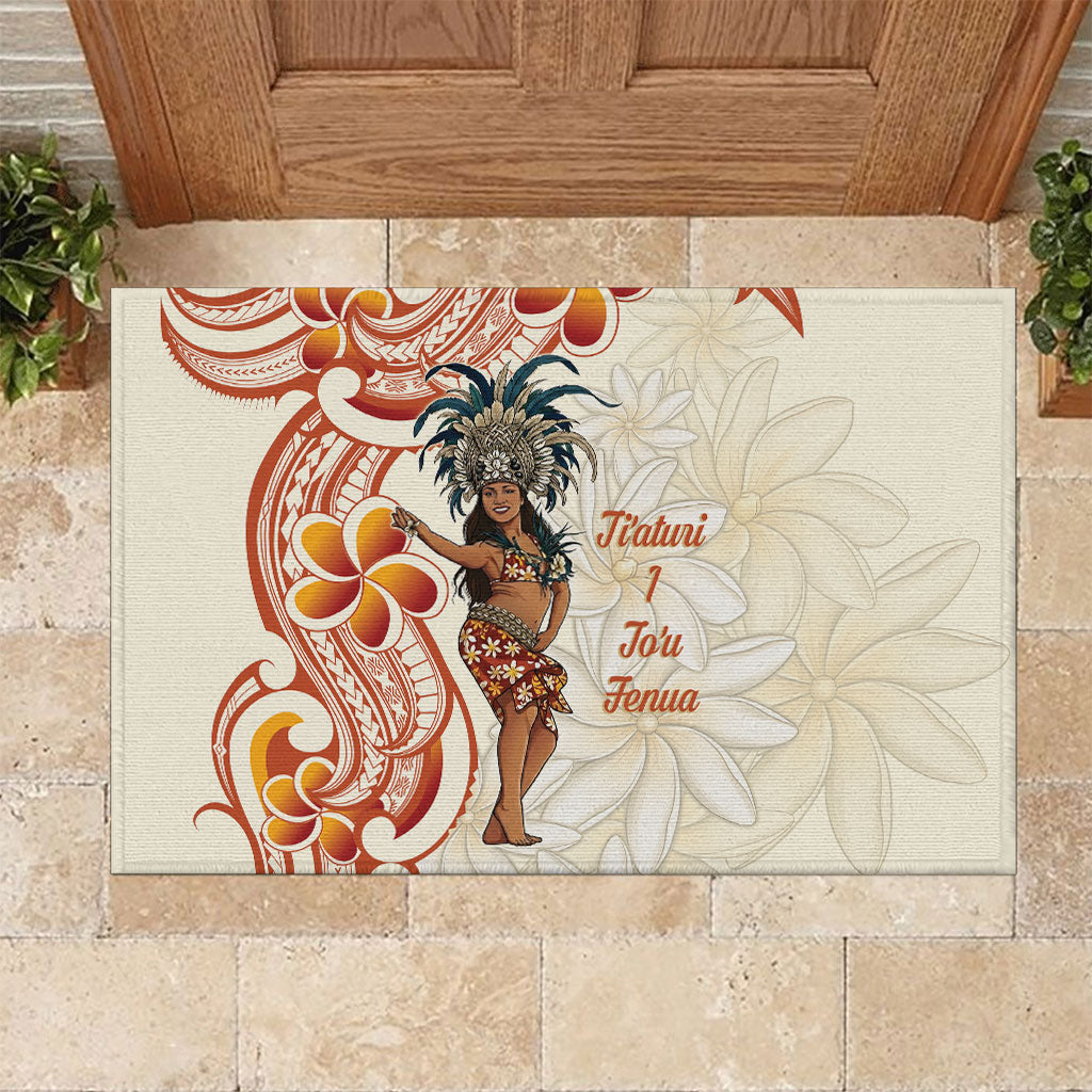 Heiva i Tahiti Rubber Doormat Ori Tahitian Dance Tiare Maori