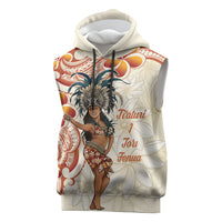 Heiva i Tahiti Sleeveless Hoodie Ori Tahitian Dance Tiare Maori