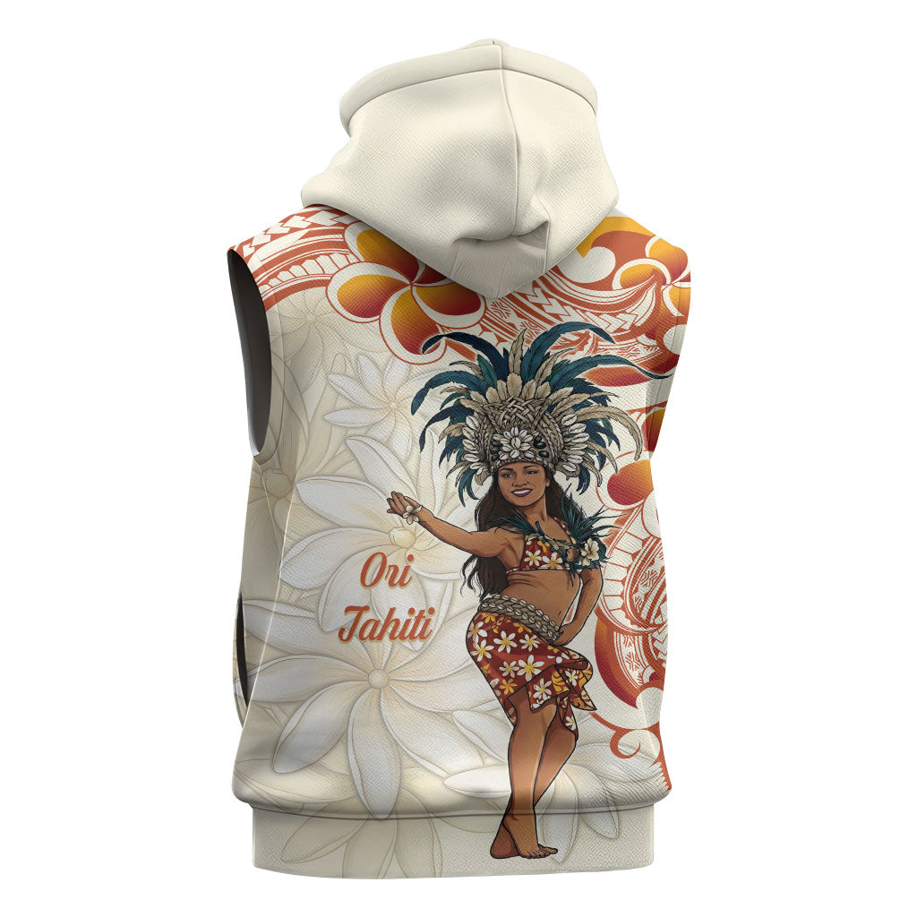 Heiva i Tahiti Sleeveless Hoodie Ori Tahitian Dance Tiare Maori