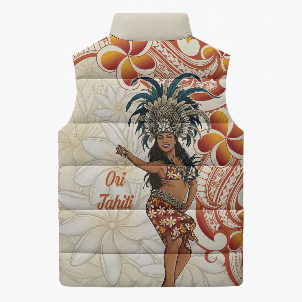 Heiva i Tahiti Sleeveless Puffer Jacket Ori Tahitian Dance Tiare Maori