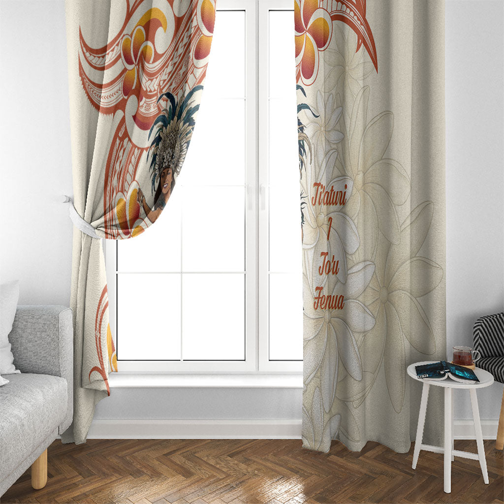 Heiva i Tahiti Window Curtain Ori Tahitian Dance Tiare Maori
