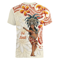 Heiva i Tahiti Women V-Neck T-Shirt Ori Tahitian Dance Tiare Maori