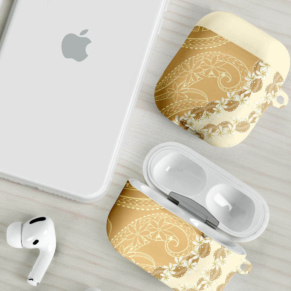 Heiva i Tahiti AirPods Case Tahitian Tiare Maori Cowrie Lei Brown