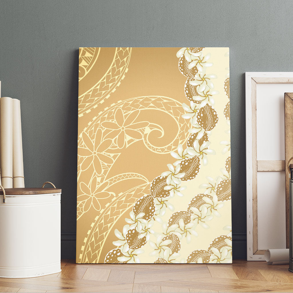 Heiva i Tahiti Canvas Wall Art Tahitian Tiare Maori Cowrie Lei Brown