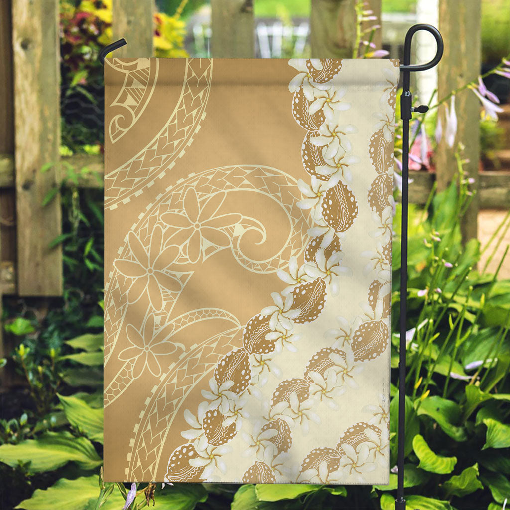 Heiva i Tahiti Garden Flag Tahitian Tiare Maori Cowrie Lei Brown