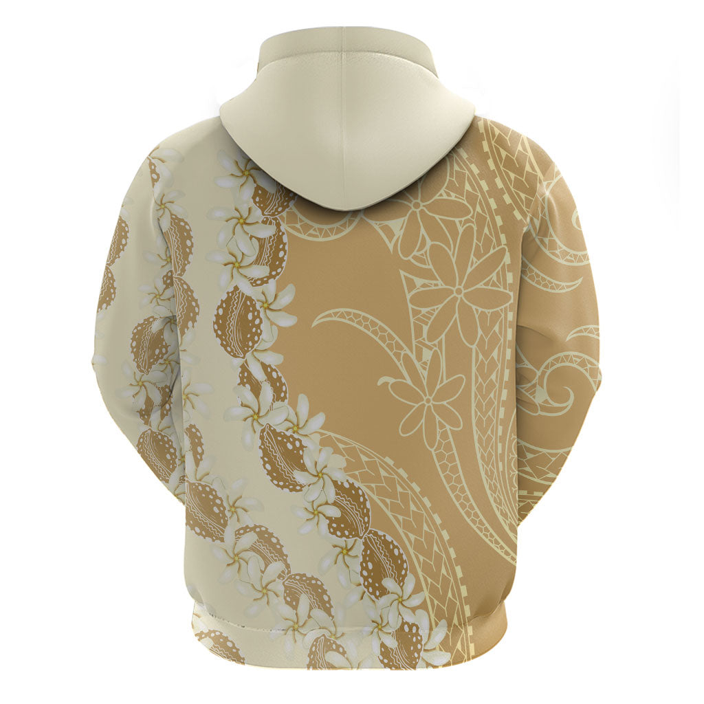 Heiva i Tahiti Hoodie Tahitian Tiare Maori Cowrie Lei Brown
