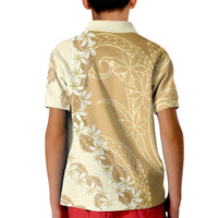 Heiva i Tahiti Kid Polo Shirt Tahitian Tiare Maori Cowrie Lei Brown LT14 - Polynesian Pride