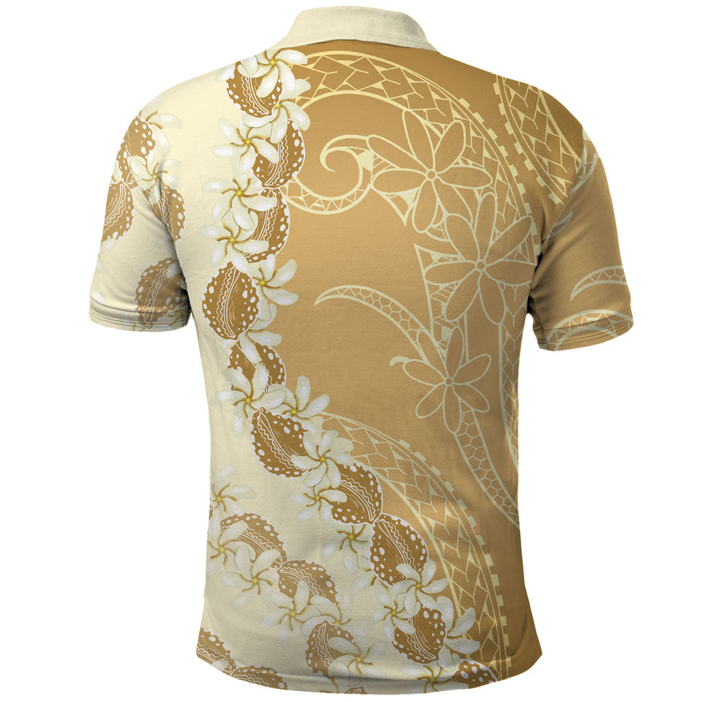 Heiva i Tahiti Polo Shirt Tahitian Tiare Maori Cowrie Lei Brown LT14 - Polynesian Pride