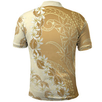 Heiva i Tahiti Polo Shirt Tahitian Tiare Maori Cowrie Lei Brown LT14 - Polynesian Pride
