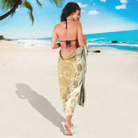 Heiva i Tahiti Sarong Tahitian Tiare Maori Cowrie Lei Brown