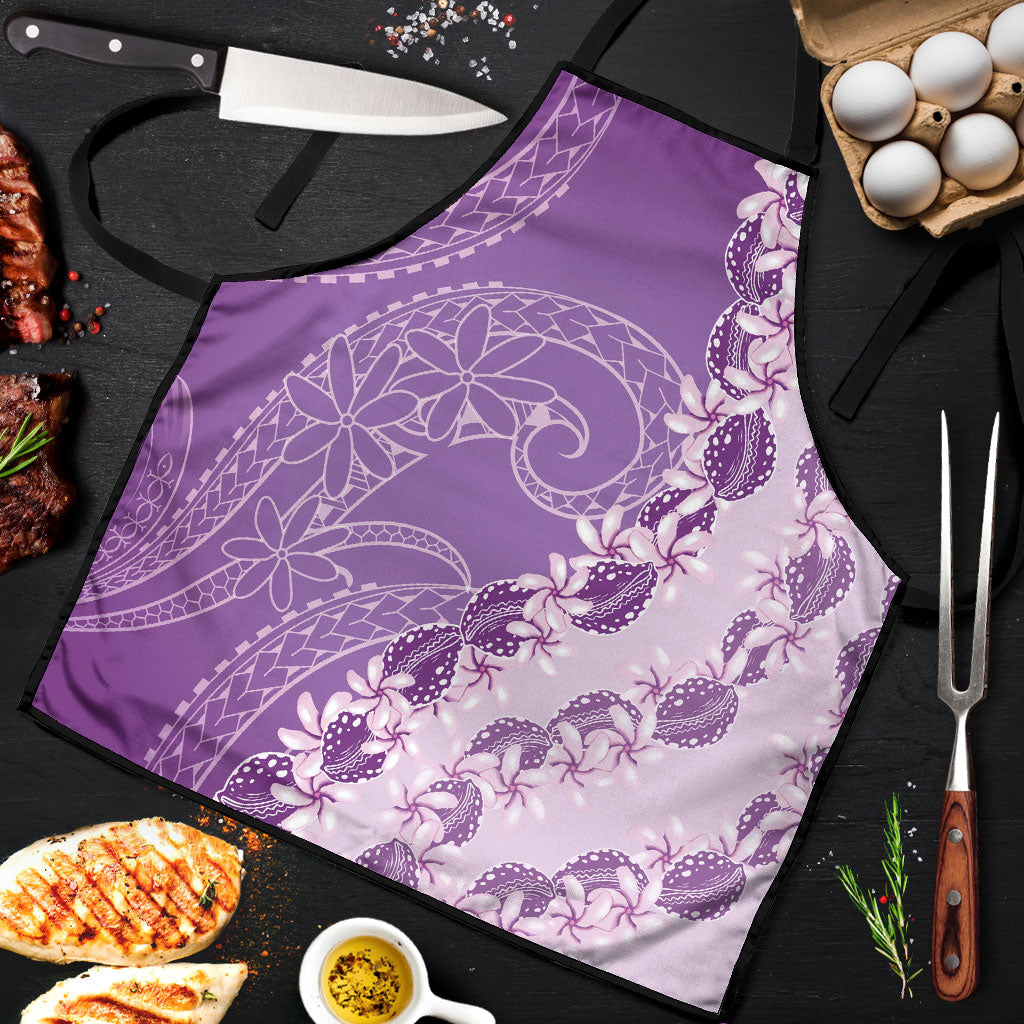 Heiva i Tahiti Apron Tahitian Tiare Maori Cowrie Lei Purple
