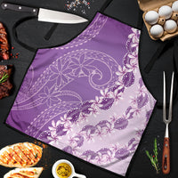 Heiva i Tahiti Apron Tahitian Tiare Maori Cowrie Lei Purple