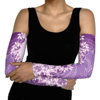 Heiva i Tahiti Arm Sleeves Tahitian Tiare Maori Cowrie Lei Purple