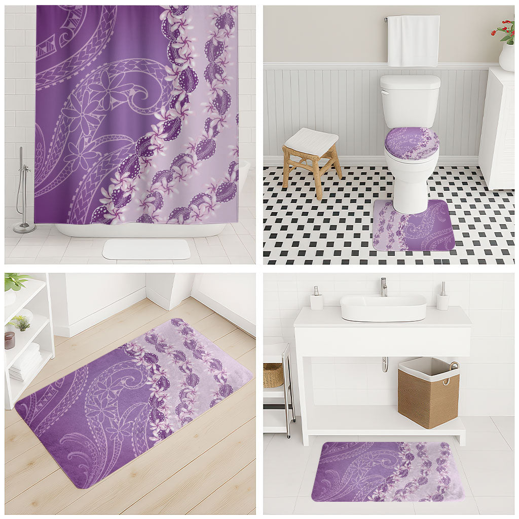 Heiva i Tahiti Bathroom Set Tahitian Tiare Maori Cowrie Lei Purple