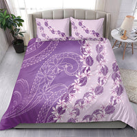 Heiva i Tahiti Bedding Set Tahitian Tiare Maori Cowrie Lei Purple