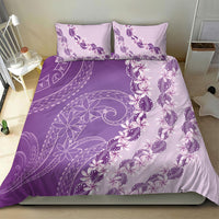 Heiva i Tahiti Bedding Set Tahitian Tiare Maori Cowrie Lei Purple