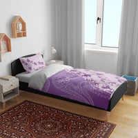 Heiva i Tahiti Bedding Set Tahitian Tiare Maori Cowrie Lei Purple