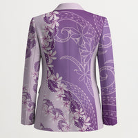 Heiva i Tahiti Blazer Tahitian Tiare Maori Cowrie Lei Purple