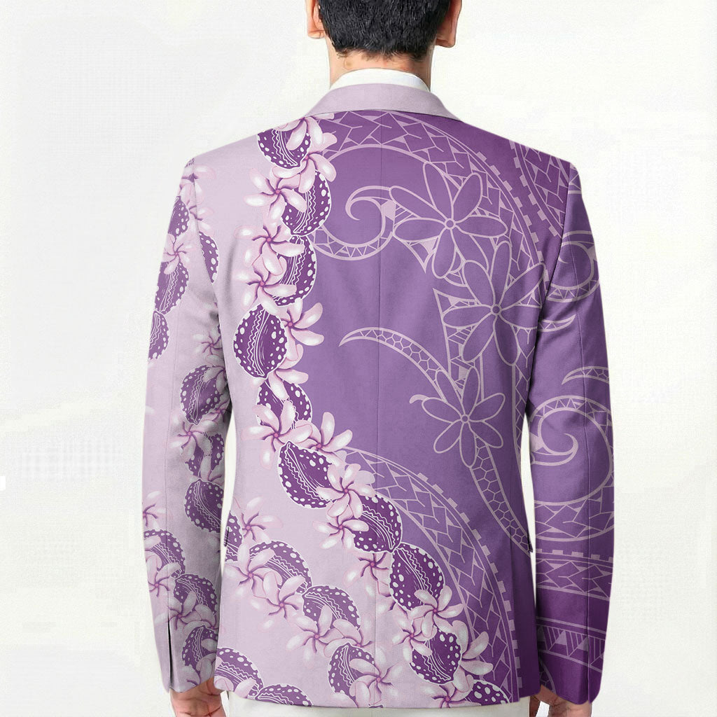 Heiva i Tahiti Blazer Tahitian Tiare Maori Cowrie Lei Purple