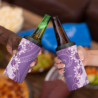 Heiva i Tahiti 4 in 1 Can Cooler Tumbler Tahitian Tiare Maori Cowrie Lei Purple LT14 - Polynesian Pride