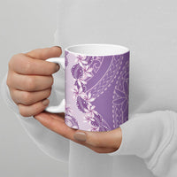 Heiva i Tahiti Ceramic Mug Tahitian Tiare Maori Cowrie Lei Purple