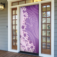 Heiva i Tahiti Door Cover Tahitian Tiare Maori Cowrie Lei Purple