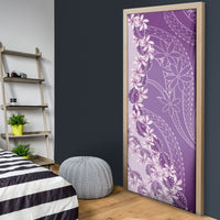 Heiva i Tahiti Door Cover Tahitian Tiare Maori Cowrie Lei Purple