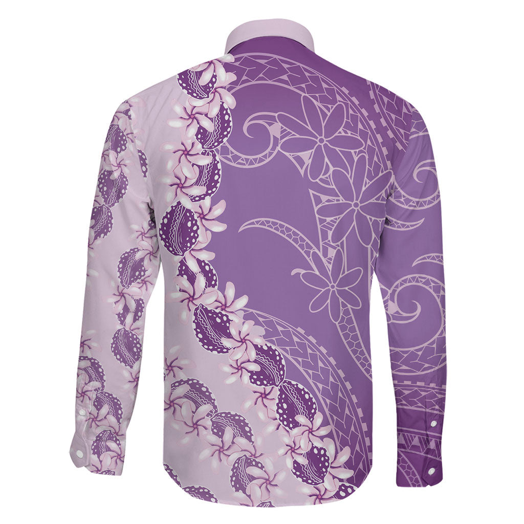 Heiva i Tahiti Family Matching Mermaid Dress and Hawaiian Shirt Tahitian Tiare Maori Cowrie Lei Purple LT14 - Polynesian Pride
