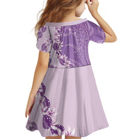 Heiva i Tahiti Family Matching Off Shoulder Maxi Dress and Hawaiian Shirt Tahitian Tiare Maori Cowrie Lei Purple LT14 - Polynesian Pride