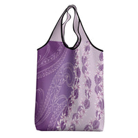 Heiva i Tahiti Grocery Bag Tahitian Tiare Maori Cowrie Lei Purple