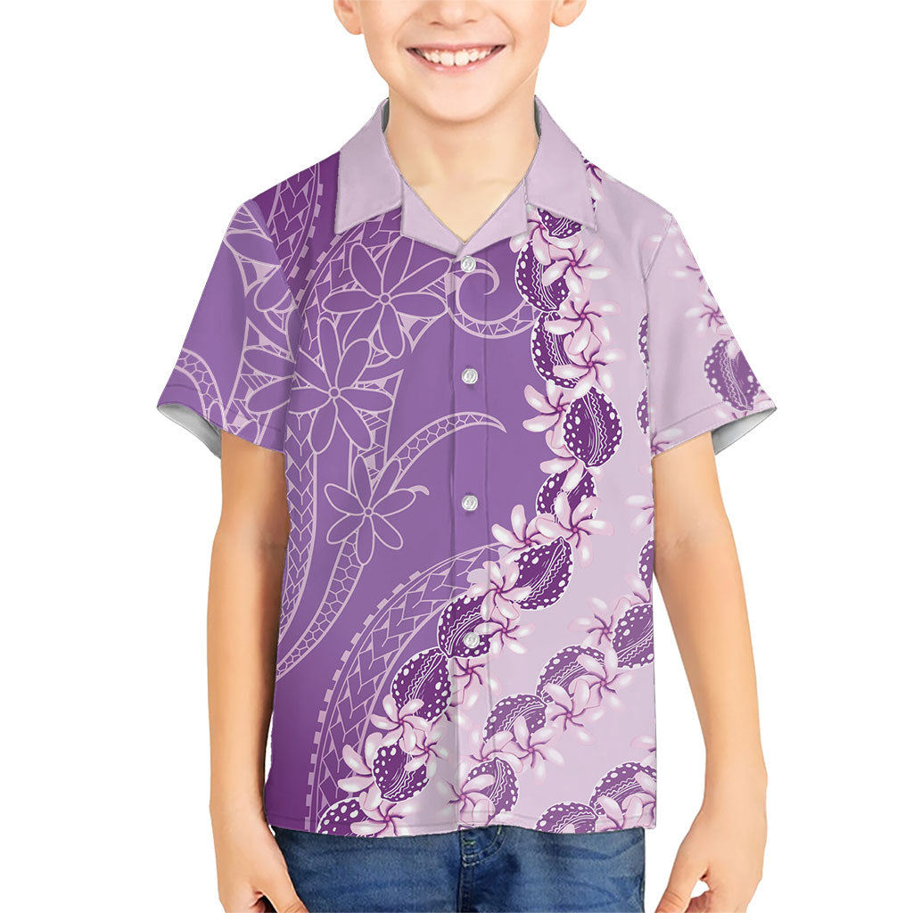 Heiva i Tahiti Hawaiian Shirt Tahitian Tiare Maori Cowrie Lei Purple