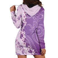 Heiva i Tahiti Hoodie Dress Tahitian Tiare Maori Cowrie Lei Purple LT14 - Polynesian Pride