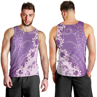 Heiva i Tahiti Men Tank Top Tahitian Tiare Maori Cowrie Lei Purple