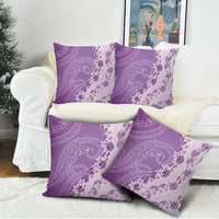 Heiva i Tahiti Pillow Cover Tahitian Tiare Maori Cowrie Lei Purple