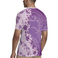 Heiva i Tahiti Rugby Jersey Tahitian Tiare Maori Cowrie Lei Purple