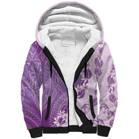Heiva i Tahiti Sherpa Hoodie Tahitian Tiare Maori Cowrie Lei Purple LT14 Unisex Purple - Polynesian Pride