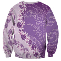 Heiva i Tahiti Sweatshirt Tahitian Tiare Maori Cowrie Lei Purple