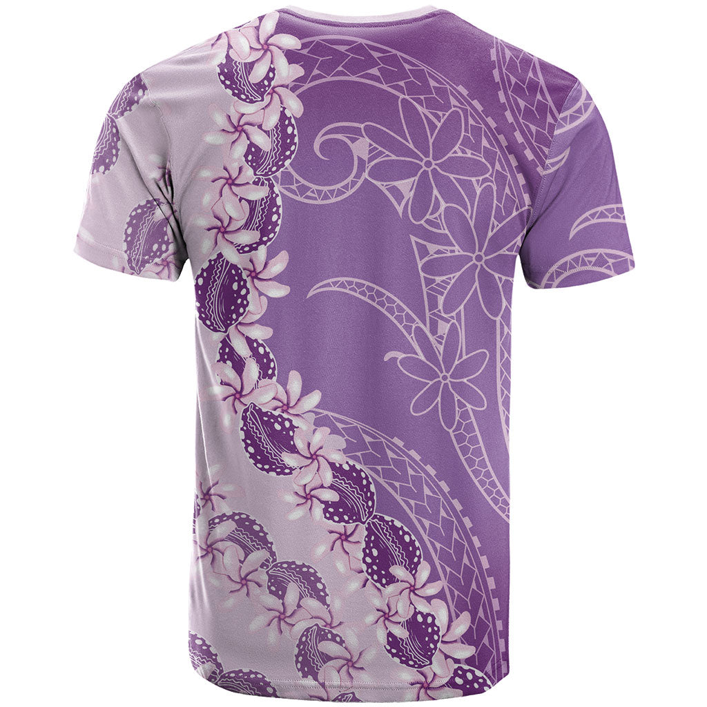 Heiva i Tahiti T Shirt Tahitian Tiare Maori Cowrie Lei Purple