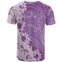 Heiva i Tahiti T Shirt Tahitian Tiare Maori Cowrie Lei Purple
