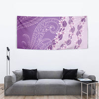 Heiva i Tahiti Tapestry Tahitian Tiare Maori Cowrie Lei Purple
