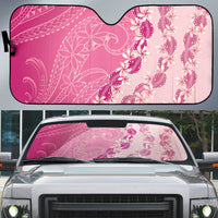 Heiva i Tahiti Auto Sun Shade Tahitian Tiare Maori Cowrie Lei Pink