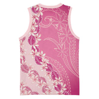Heiva i Tahiti Basketball Jersey Tahitian Tiare Maori Cowrie Lei Pink