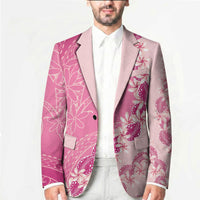 Heiva i Tahiti Blazer Tahitian Tiare Maori Cowrie Lei Pink