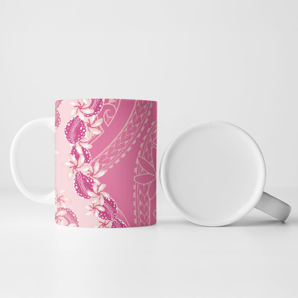 Heiva i Tahiti Ceramic Mug Tahitian Tiare Maori Cowrie Lei Pink