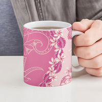 Heiva i Tahiti Ceramic Mug Tahitian Tiare Maori Cowrie Lei Pink