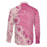Heiva i Tahiti Family Matching Puletasi and Hawaiian Shirt Tahitian Tiare Maori Cowrie Lei Pink LT14 - Polynesian Pride