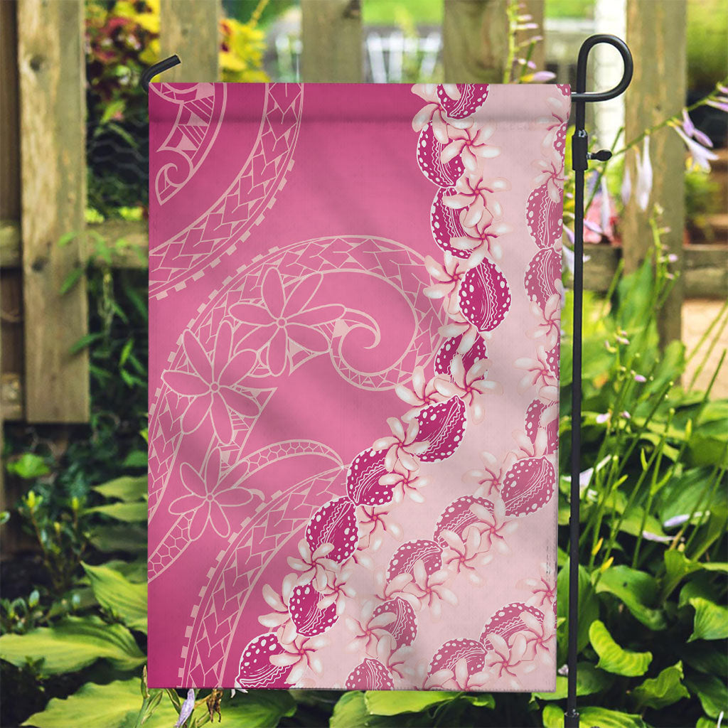 Heiva i Tahiti Garden Flag Tahitian Tiare Maori Cowrie Lei Pink
