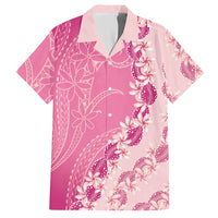 Heiva i Tahiti Hawaiian Shirt Tahitian Tiare Maori Cowrie Lei Pink